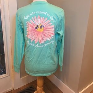 Lauren James Turquoise long sleeve shirt